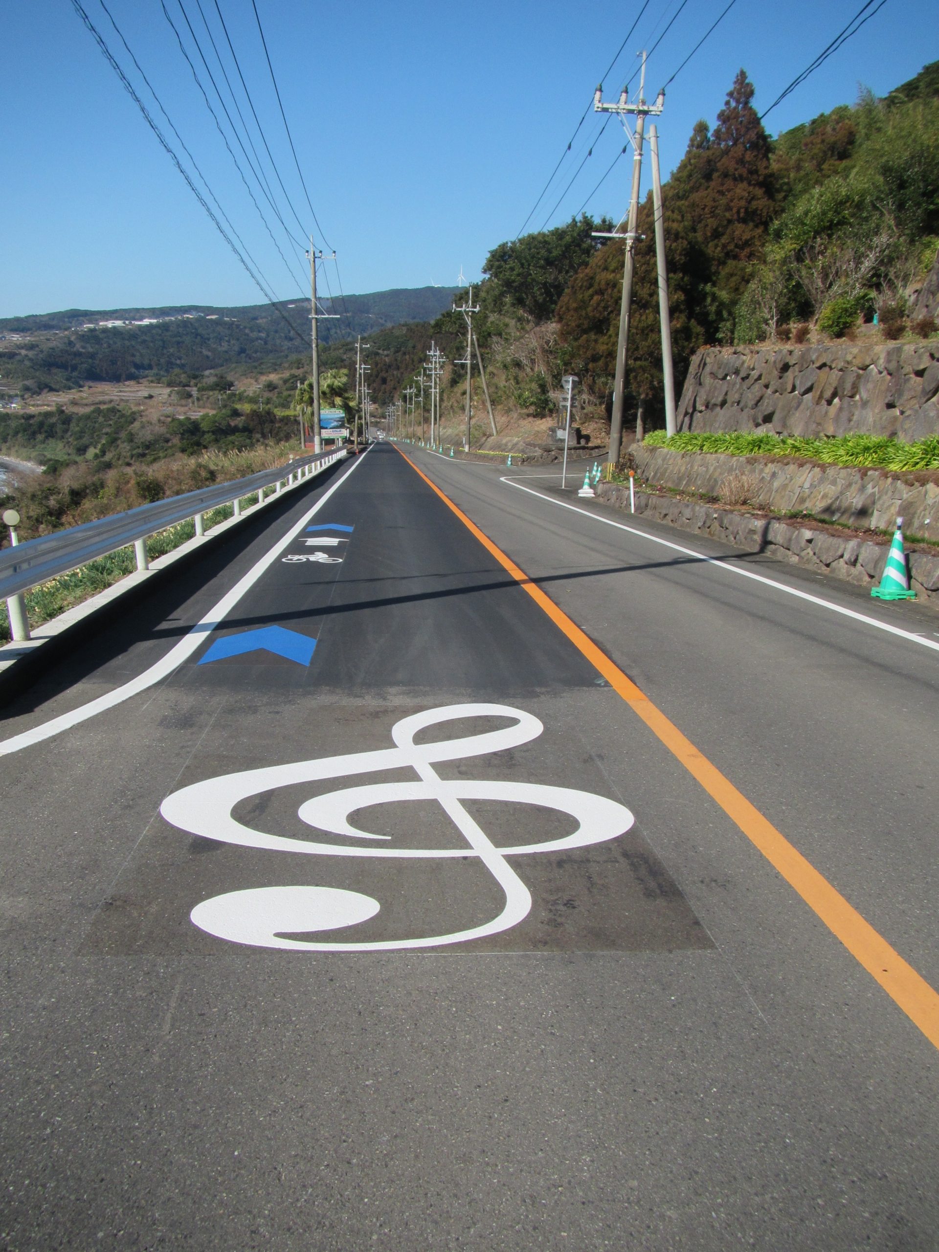 音響道路「メロディーライン」が完成しました | 長島町 ホームページ